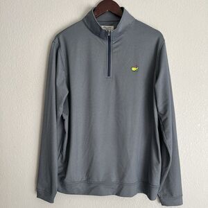 Masters by Peter Millar Mens Quarter Zip Pullover Size L Blue